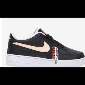 Nike Air Force 1 LV8 1 "Black/Crimson" Boys' Shoe